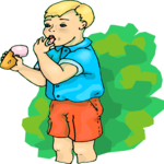 Boy with Ice Cream Clip Art