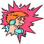 Yelling into Phone 2