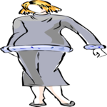 Woman in Sweater & Skirt 4 Clip Art