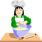 Girl Cooking Clip Art