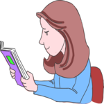 Girl Studying 3 Clip Art