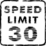 Speed Limit - 30 1 Clip Art