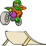 Motorcycle Jumping Clip Art