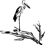 Stork 1 Clip Art