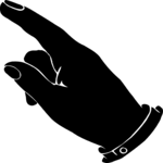 Finger Pointing 070 Clip Art