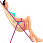 Sunbathing 36 Clip Art