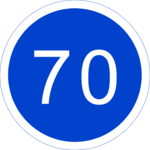 Speed 070 km 1 Clip Art