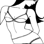 Lingerie Model 1 Clip Art