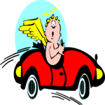 Cherub Driving Clip Art