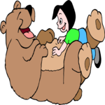 Bear Being Tickled Clip Art