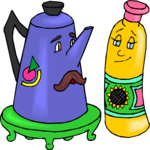 Coffee Pot & Bottle Clip Art