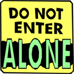 Do Not Enter Alone Clip Art