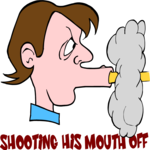 Shooting His Mouth Off Clip Art
