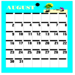 56 August - Sat Clip Art