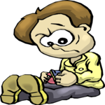 Boy with Puzzle Clip Art