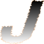 Charcoal Italic J 1 Clip Art