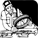 Mechanic Changing Filter 1 Clip Art