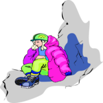 Mountain Climber Resting 1 Clip Art