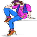 Girl Sitting 6 Clip Art