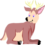 Deer Sitting Clip Art