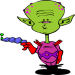 Space Alien with Gun