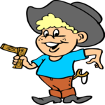 Boy with Slingshot 2 Clip Art