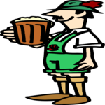 German Man with Beer 1 Clip Art