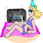 Sunbathing 34 Clip Art