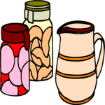 Jars & Pitcher Clip Art