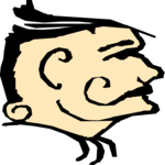 Mustache Man 4 Clip Art