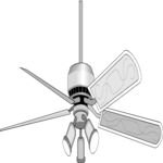 Fan - Ceiling 1 Clip Art