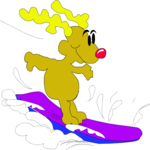 Reindeer Snowboarding 2 Clip Art