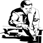 Mechanic Adding Antifreeze Clip Art