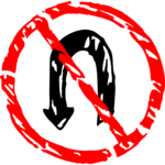 No U Turn 4 Clip Art