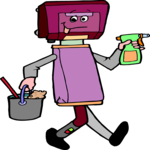 Janitor - Vacuum Clip Art