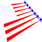 Planes & Flag 2 Clip Art