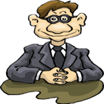 Man at Desk 14 Clip Art