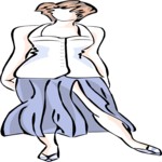 Woman in Blouse & Skirt 8