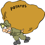 Carrying Potato Sack Clip Art