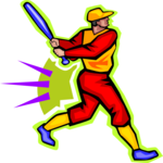 Baseball - Batter 34 Clip Art