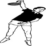 Tennis - Player 22 Clip Art