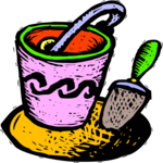 Sand Pail & Shovel 08 Clip Art