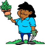 Woman with Plant