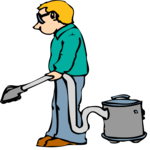 Man with Vacuum 2 Clip Art