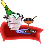 Champagne & Caviar Clip Art