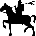 Knight - Silhouette 11 Clip Art