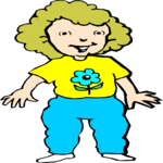 Girl Standing 03 Clip Art