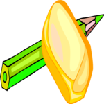 Eraser & Pencil Clip Art