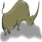 Rhino - Prehistoric Clip Art