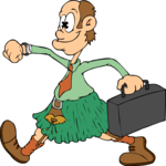 Businessman Wearing Kilt